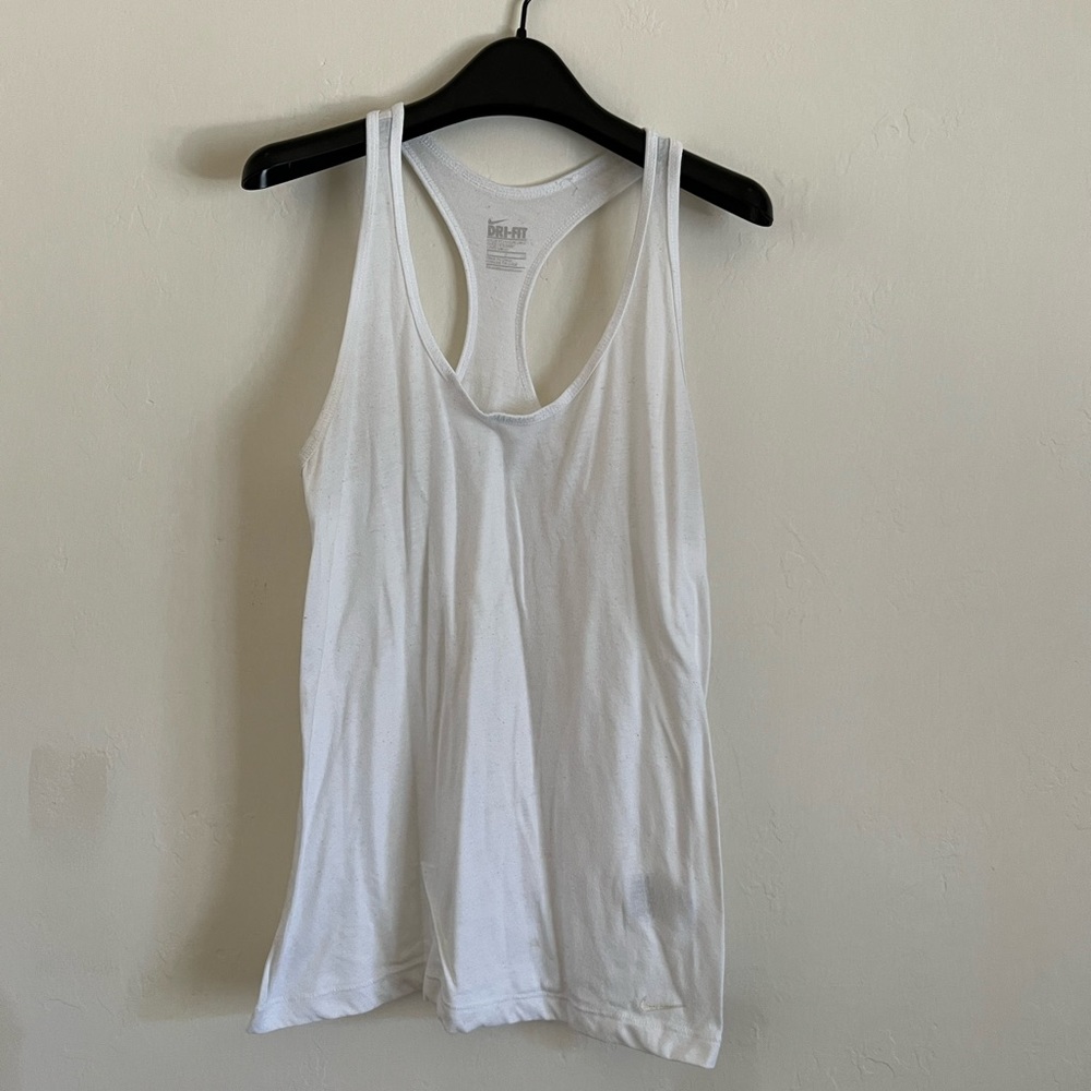 White Nike Fit Tank Top